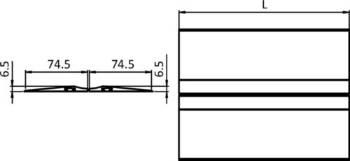 Parkschiene Flach / Flach (Set)