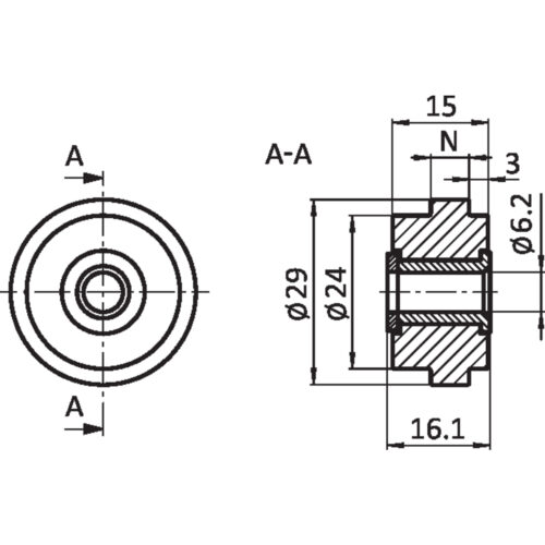 Rolle Ø 29