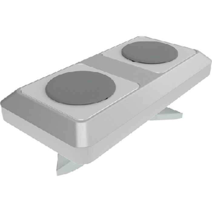 Verbinderplatte I40 M längs/quer, rechteckig 2-Loch, 1 Nut (Set)