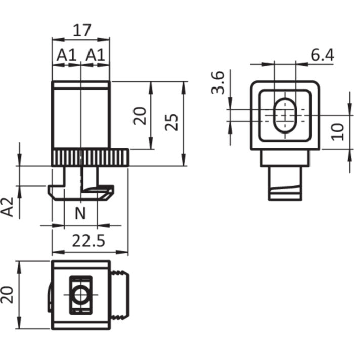 Varioklemmblock 25