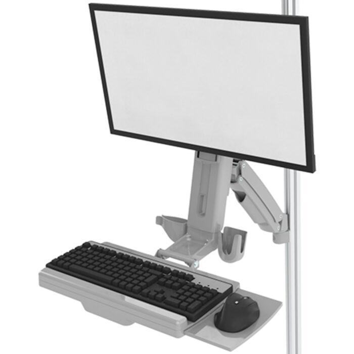 Monitor Arbeitsplatz SIT / STAND 4 Achsen, Profilbefestigung 40 (Set)