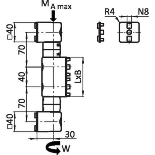 Friktionsgelenk I80H für Systemarm (Set)