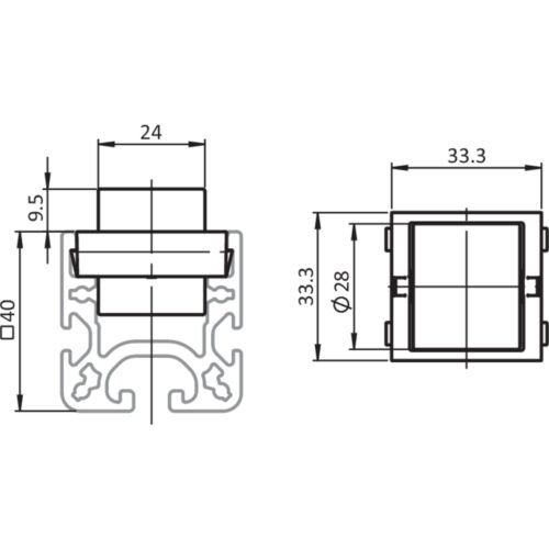 Rollenelement L33 R28