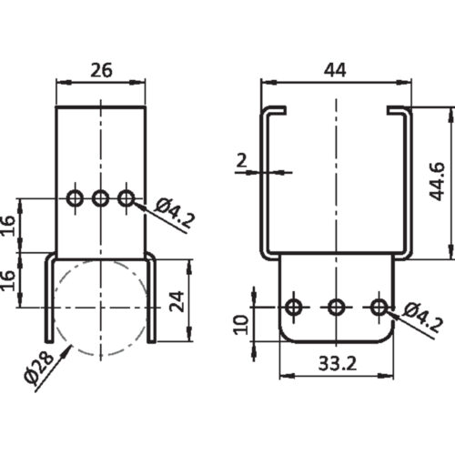 Montagehalter AL D28