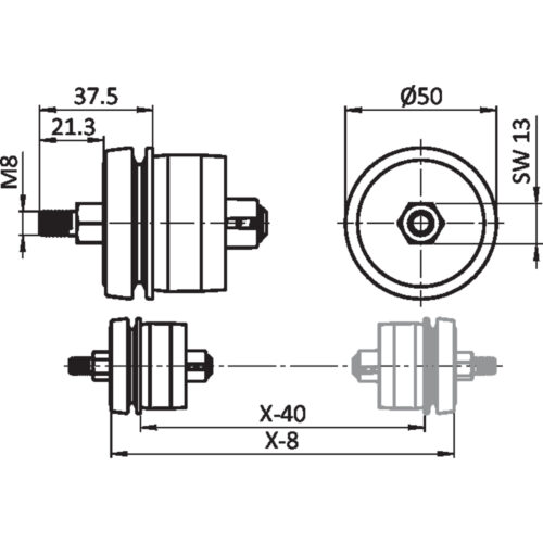 Lager für Tragrolle I D50