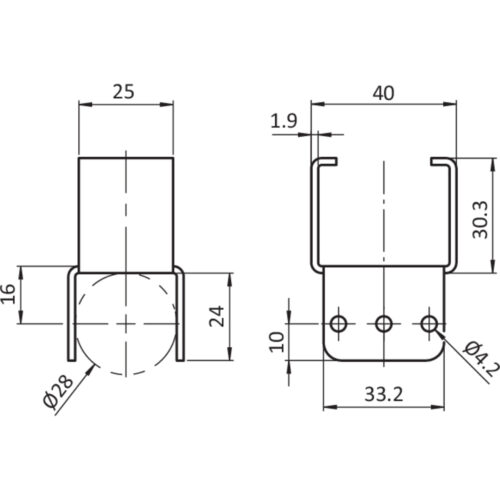 Montagehalter XST D28