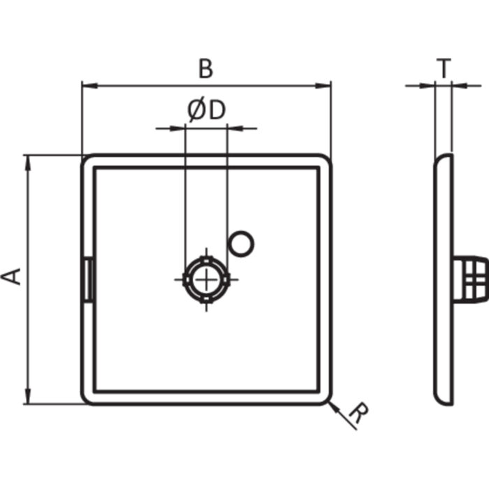 Abdeckkappe für Rastermaß 60 mm