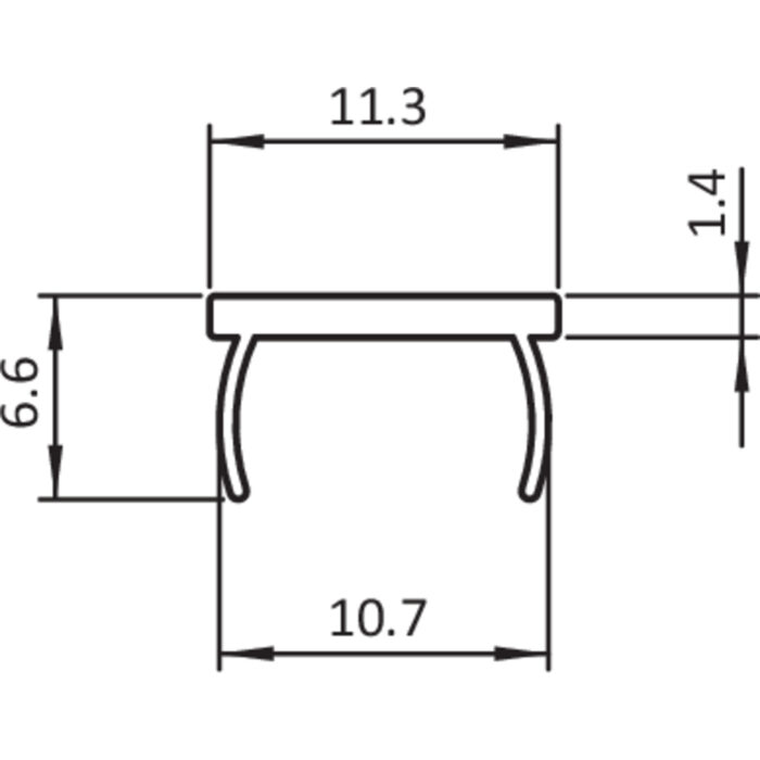 Abdeckprofil AL Nut 10 - 6,0