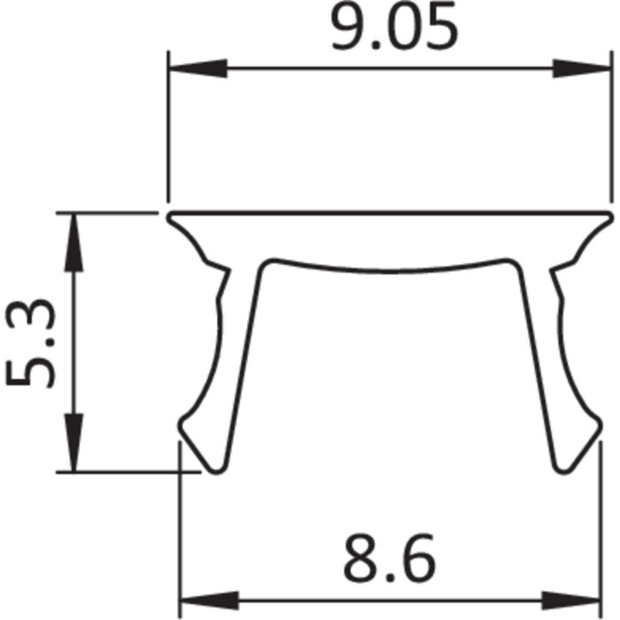 Abdeckprofil Nut 8 - 4,5