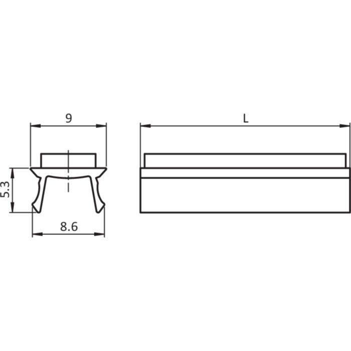 Klebeclip Nut 8 - 4,5