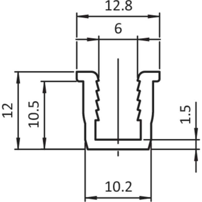 Einfassprofil B Nut 10 / 6 mm