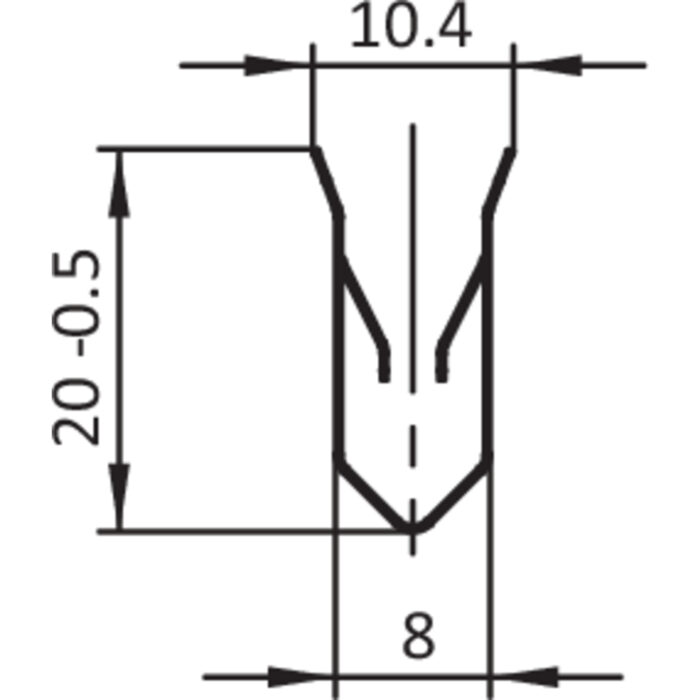 Klemmfederblech für Schutzzaunprofile 30 x 30 WG