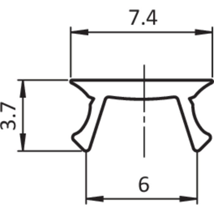 Abdeckprofil Nut 6 - 3,0