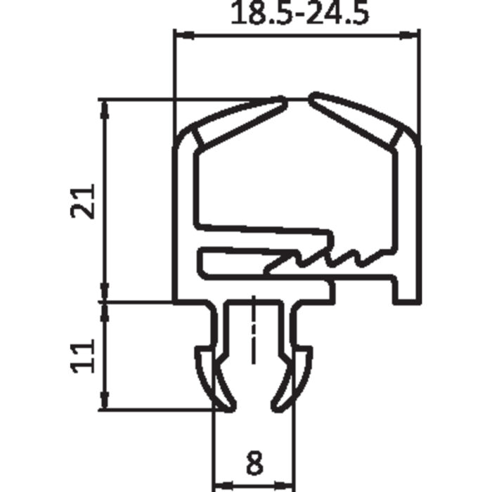 Halteprofil Nut 8