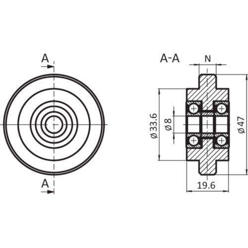 Rolle Ø 47