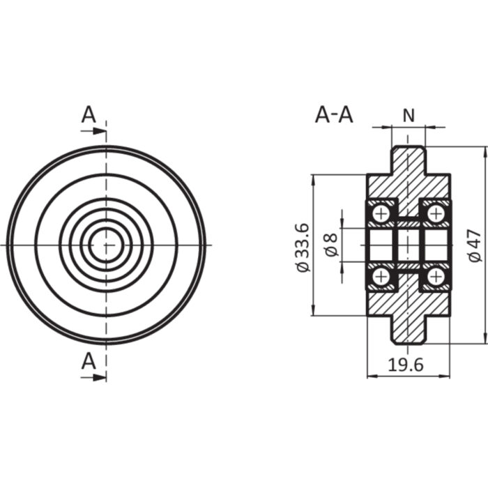 Rolle Ø 47
