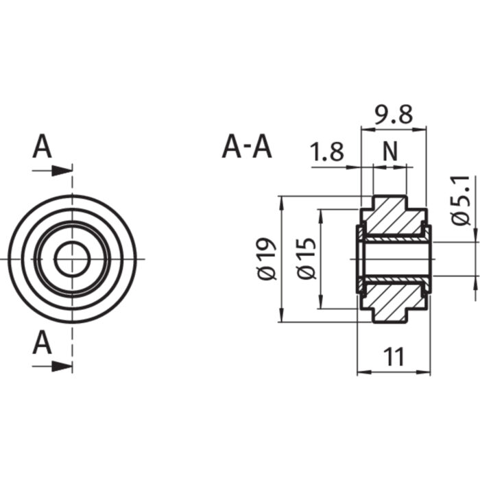 Rolle Ø 19