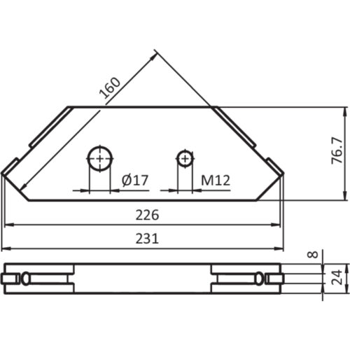 Stabilisierungsplatte 90°