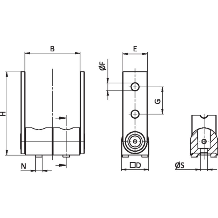 Gelenk 180°, 2 Nuten