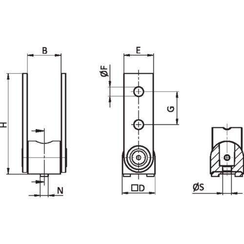 Gelenk 180°, 1 Nut