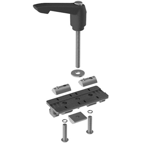 Profilgleiter ZN 40 x 80 Festlager mit Klemmhebel (Set)