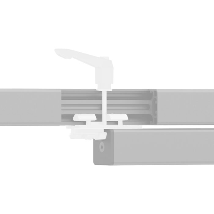 Profilgleiter ZN 40 x 80 Festlager mit Klemmhebel (Set)