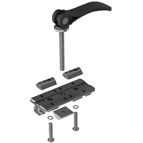 Profilgleiter ZN 40 x 80 Festlager mit Exzenterhebel (Set)