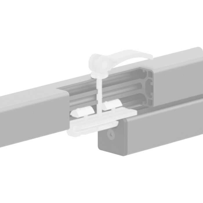 Profilgleiter ZN 40 x 80 Festlager mit Exzenterhebel (Set)