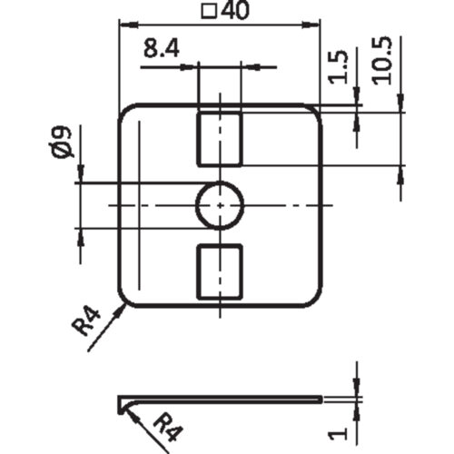 Radiendichtung 40 x 40, 90°