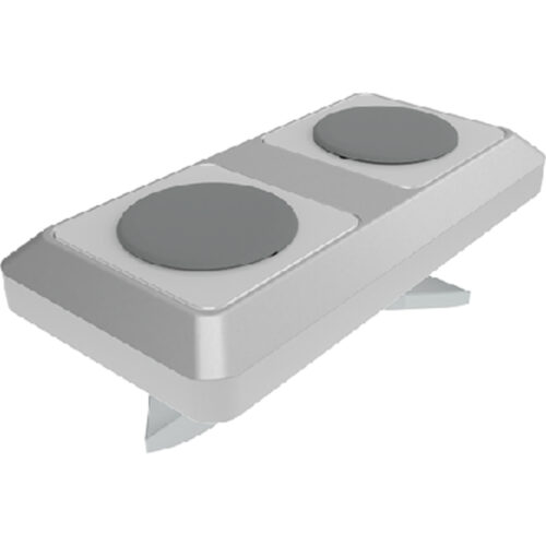 Verbinderplatte I40 M längs/quer, rechteckig 2-Loch, 1 Nut (Set)