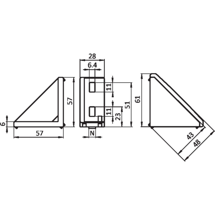 Aluwinkel 30 x 60