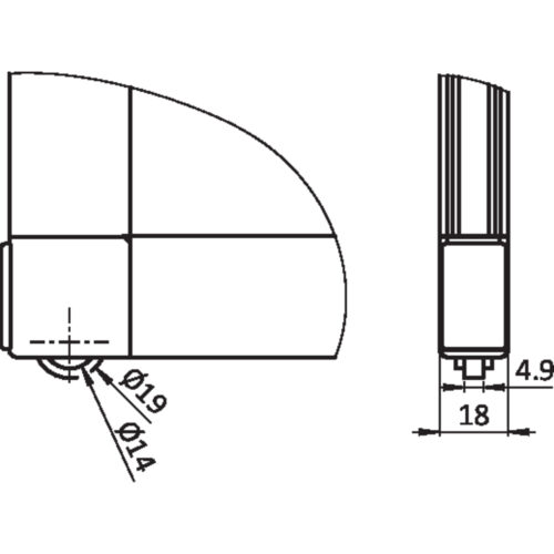 Schiebetür-Führungseinsatz für Rahmen-Eckverbinder 18 x 32 (Set)
