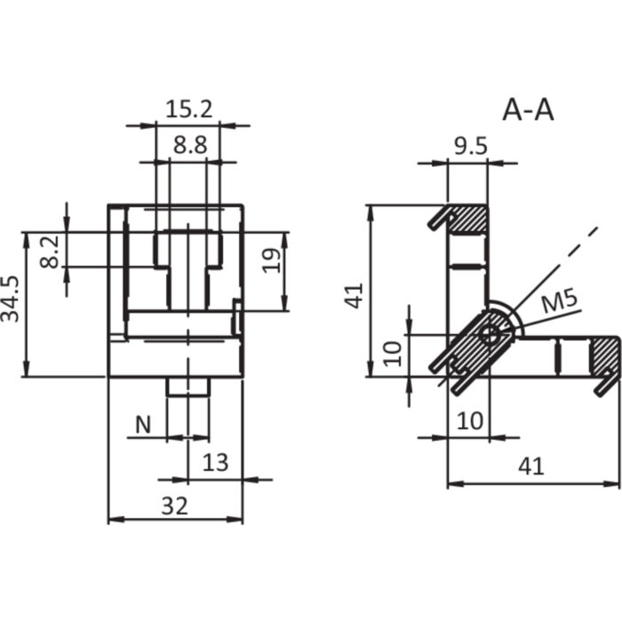 Winkelblock 40/45 (Set)