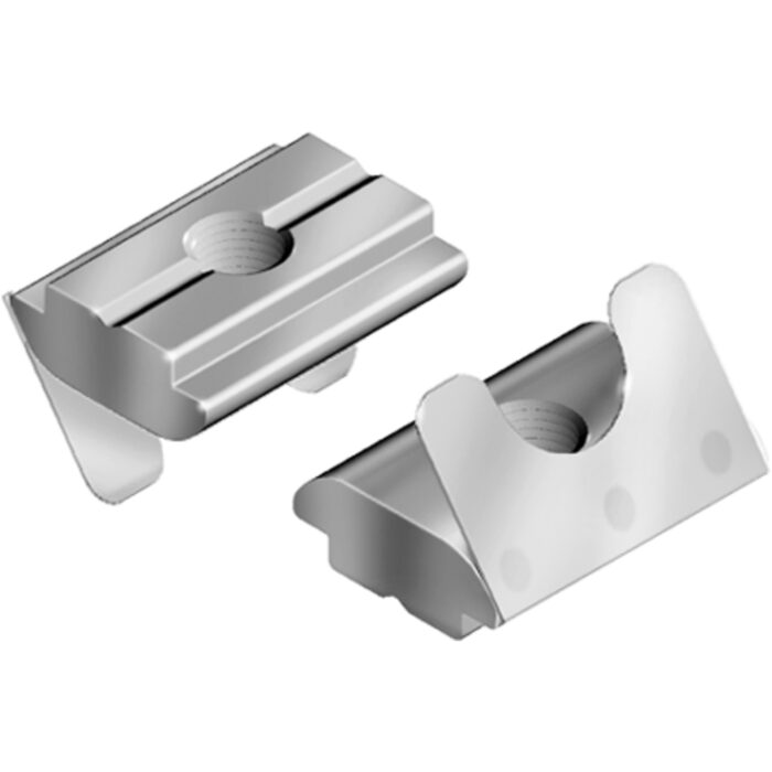 Nutenstein 15,0 x 6,0 mm, einschwenkbar mit Federblech