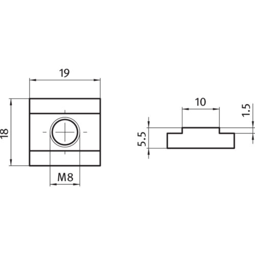 Nutenstein 18,0 x 5,5 mm