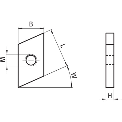 Rhombus-Gewindeplatte