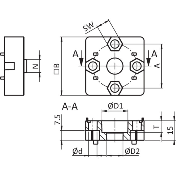 Plattenverbinder B AL