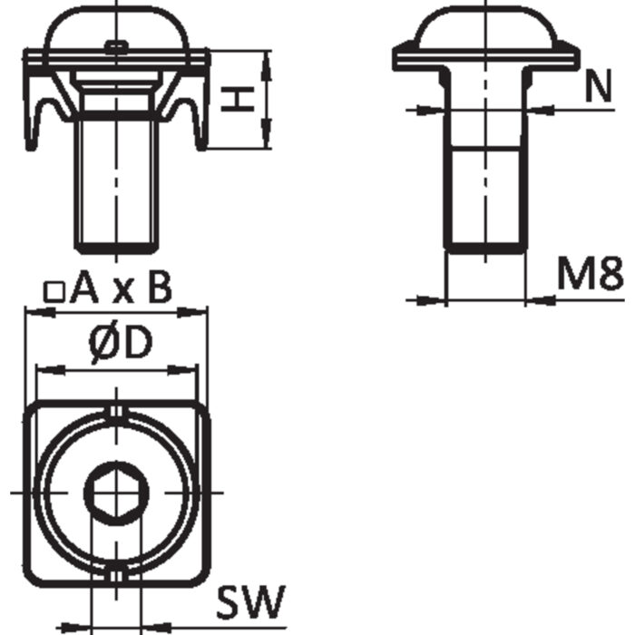 Schraubenverbinder I PA (Set)