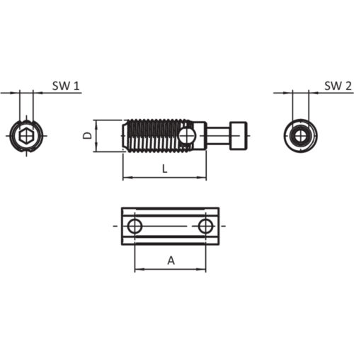 Automatik-Doppelverbinder I, Nut 8 (Set)