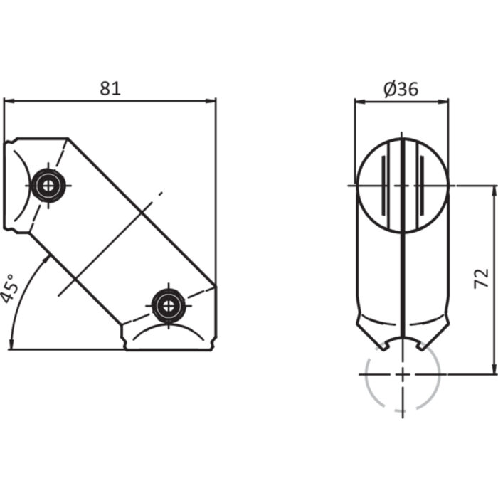Winkelverbinder 2D28 (Set)