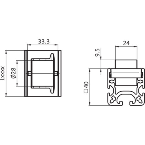 Rollenschiene AL R28