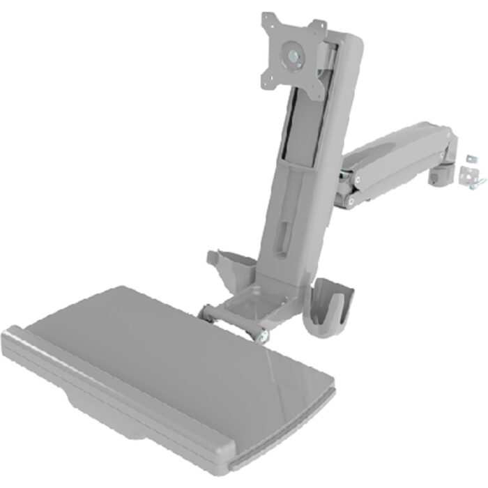 Monitor Arbeitsplatz SIT / STAND 4 Achsen, Profilbefestigung 40 (Set)