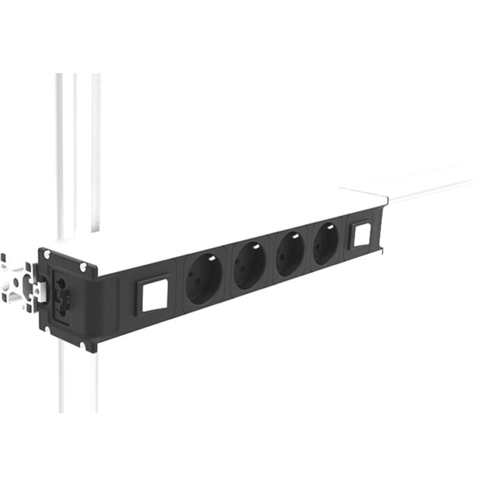 Steckdosenleiste Modul F Line 370 6-fach 4x, Eingang schaltbar, Ausgang schaltbar