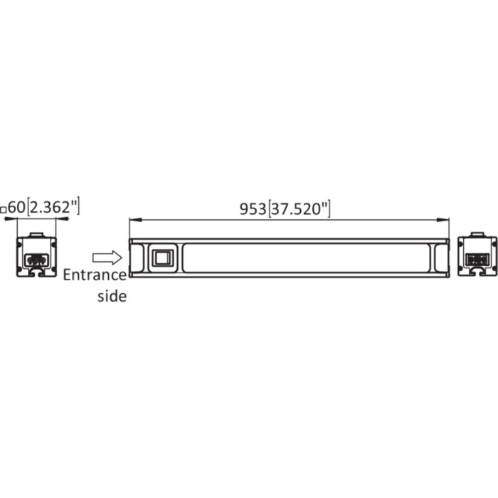 LED Leuchte Modul F Line I 953, Eingang dimmbar