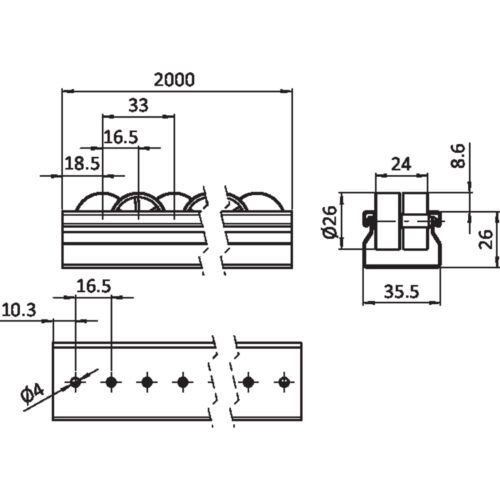 Rollenschiene XST H26
