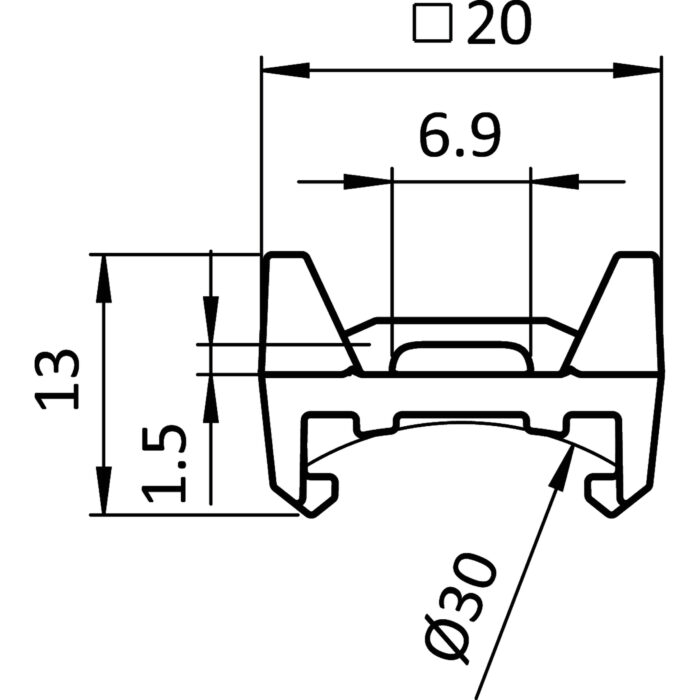 Kreuz-Kabelbinderblock D30 – Bild 2