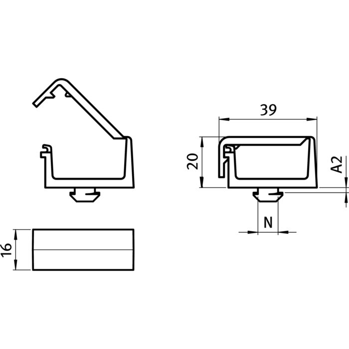Clip-Kabelbinder - 1 Kammer - mit Hammer – Bild 2