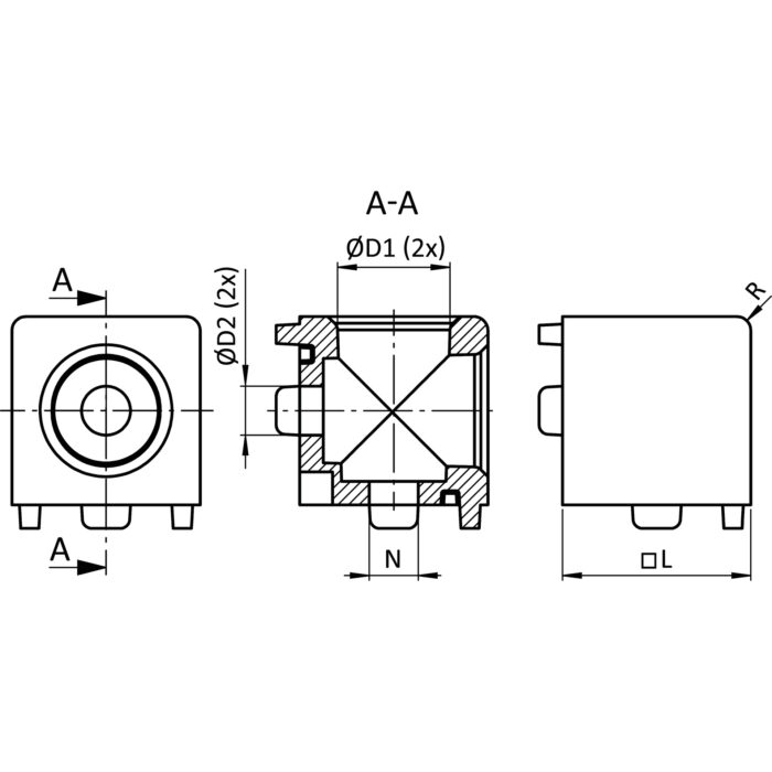 Würfelverbinder 20, 2D – Bild 2