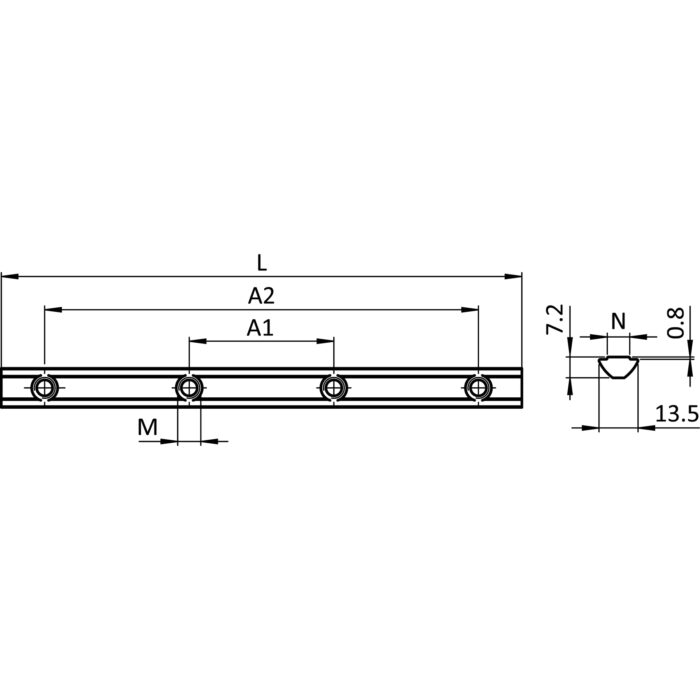 Streckenverbinder 180 I, Nut 8 – Bild 2