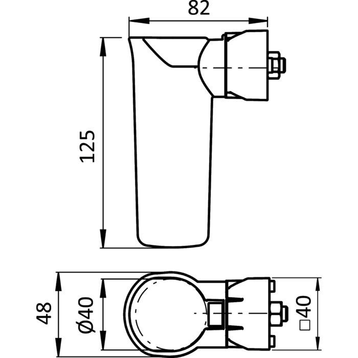 Werkzeugköcher FX D50 für Profile 40 / 45, Nut 8 / 10 – Bild 2